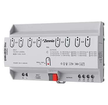 Variateur KNX Zennio DIMinBOX DX4 pour montage sur rail DIN