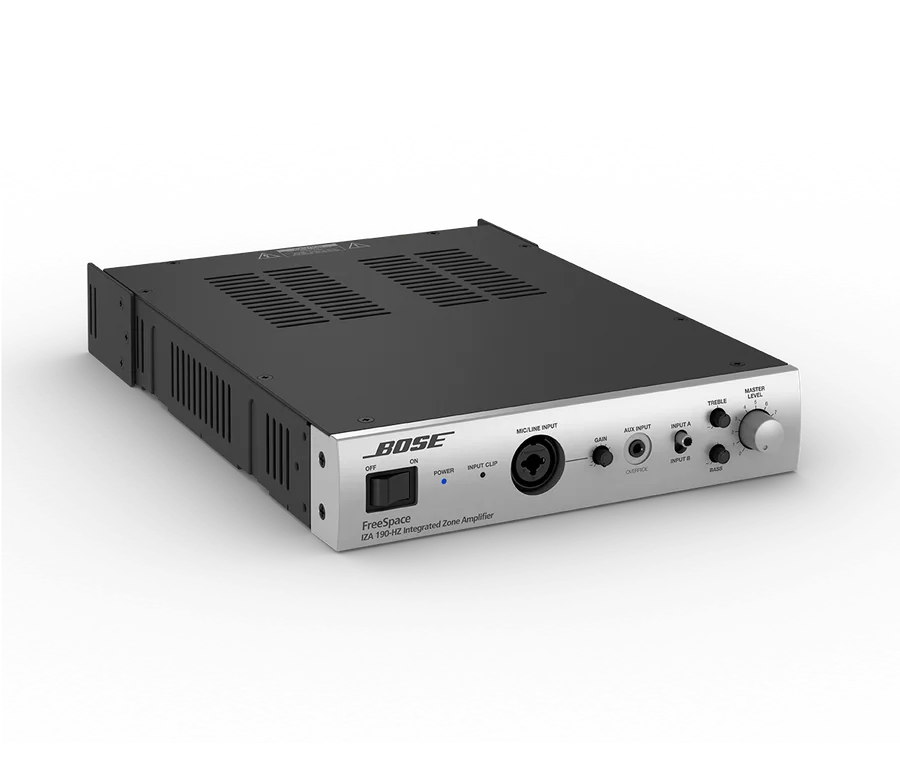 Amplificateur Bose Professional FreeSpace IZA 190-HZ, vue de trois quarts.