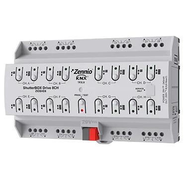Actionneur de volets Zennio ShutterBOX Drive 8CH pour rail DIN