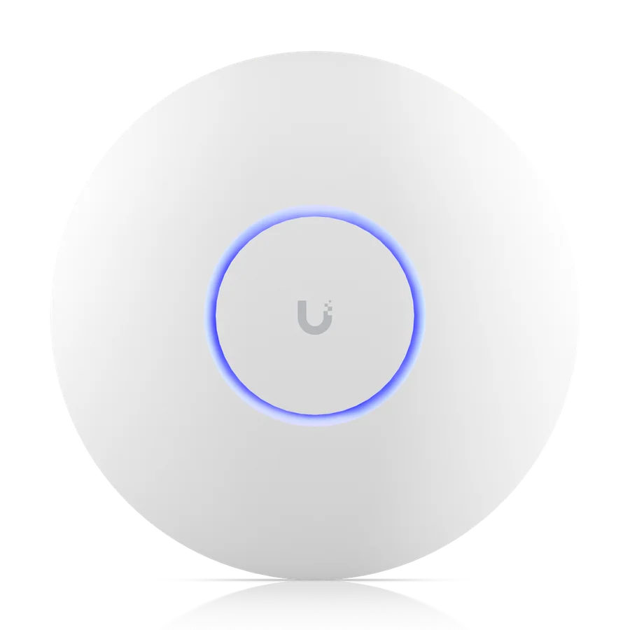 Point d’accès Wi-Fi Ubiquiti UniFi U7 Pro, vue de face.